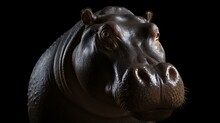 Hippopotamus Hippo Animal Mammal Wildlife Generative Ai