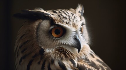 Sticker - portrait of a owl bird animal wildlife nature generative ai