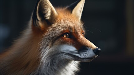 Wall Mural - red fox animal in the wildlife mammal wild generative ai