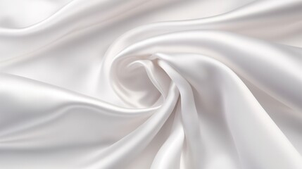 Silk fabric background. Elegance white satin silk with waves. abstract background. generative ai