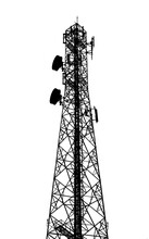 Communication Antenna Tower. Telecommunication Tower With Antennas. Cell Phone Tower. Radio Antenna Tower