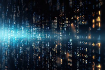 Wall Mural - a computer generated background containing binary code generative ai