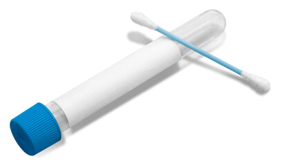 Wall Mural - Tube containing a swab sample that has tested on COVID