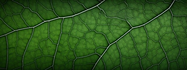 Wall Mural - Abstract closeup macro photography of green organic foliage texture leaves leaf background and design material (Generative Ai)