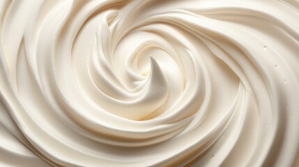 Wall Mural - close up of a vanilla mousse swirl food photography