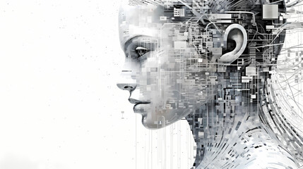 Wall Mural - graphical representation of artificial intelligence - AI-generated image
