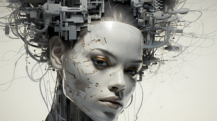 Wall Mural - graphical representation of artificial intelligence - AI-generated image
