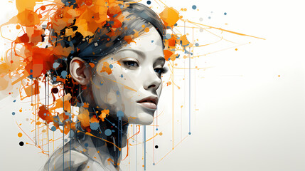 Wall Mural - graphical representation of artificial intelligence - AI-generated image

