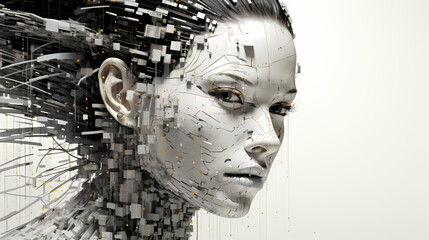 Wall Mural - graphical representation of artificial intelligence - AI-generated image
