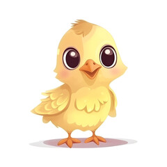 Wall Mural - Colorful and adorable clipart of a sweet baby chick