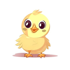 Wall Mural - Adorable and colorful clipart of a baby chick