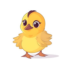Canvas Print - Colorful clipart of a cute baby chick to add joy to your designs
