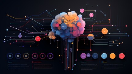 Wall Mural - graphical representation of artificial intelligence - AI-generated image