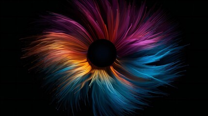 Poster - A vibrant object against a dark background