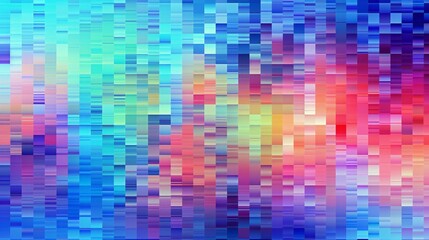 Fototapete - a vibrant mosaic pattern with a multitude of small squares in various colors