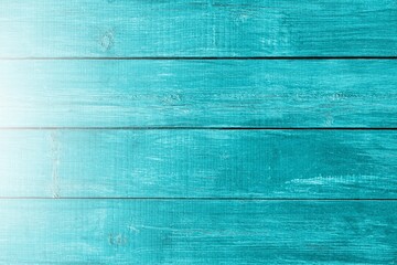 Wall Mural - Old grunge blue wood plank background.