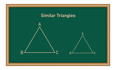 Wall Mural - Similar triangles in geometry. Mathematics resources for teachers and students.