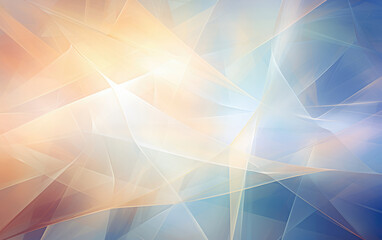 Wall Mural - Pastel Colors Volumetric Geometric Abstract Background