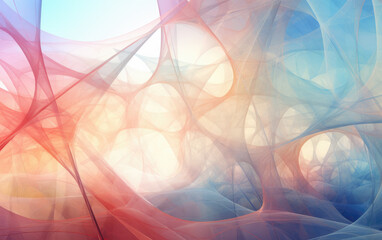 Wall Mural - Pastel Colors Volumetric Digital Abstract Background