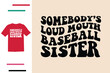 Baseball sister t shirt design 