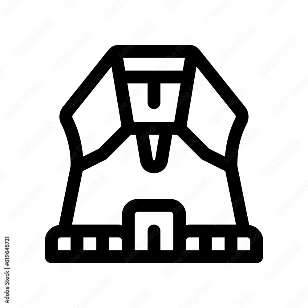 Editable statue, sculpture vector icon. Landmark, monument, culture ...