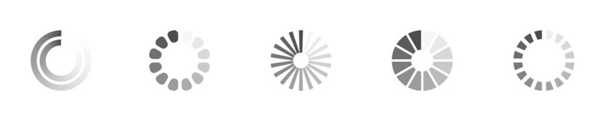 Fototapete - Download sign set. Load icons set. Load system. Data load. Loading bar. Froze computer. Vector stock illustration. Vector illustration. Vector illustration
