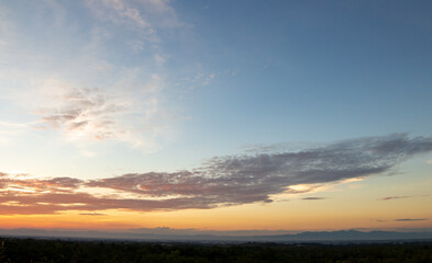 colorful dramatic sky with cloud at sunset.beautiful sky with clouds background