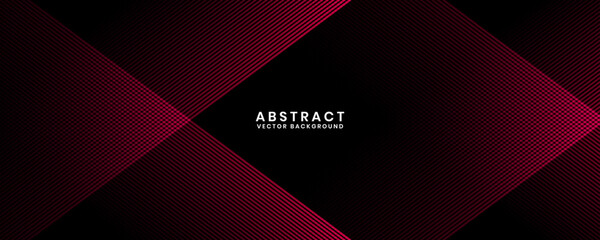 Wall Mural - 3D red techno abstract background overlap layer on dark space with glowing lines effect decoration. Modern graphic design element future style concept for banner, flyer, card, or brochure cover