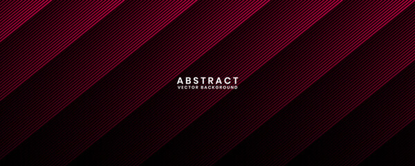 Poster - 3D red techno abstract background overlap layer on dark space with glowing lines effect decoration. Modern graphic design element future style concept for banner, flyer, card, or brochure cover
