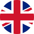 round Union Jack flag of the United Kingdom