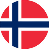 Fototapeta Big Ben - round Norwegian flag of Norway
