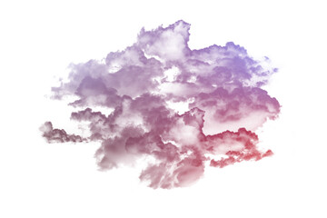 Wall Mural - Abstract cloud illuminated with neon light with Isolate background