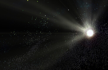 space wallpaper and background. universe with stars, constellations, galaxies, nebulae and gas and d