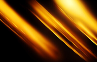 Wall Mural - Abstract gold light trails in the dark