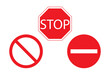 © bigjom - Stop Symbol, Vector Art, Icons, and Graphics. Vector Illustration.