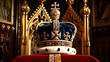 king charles, england king, British flag and crown, illustration of Crown Jewels of the United Kingdom. Ceremony of crowning the king Charles III. Generative AI