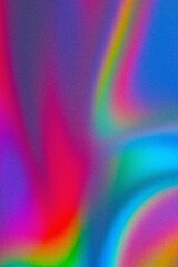 Wall Mural -  Abstract grainy fluid rainbow gradient background with digital noise texture