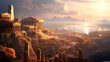 The exploration of an ancient Greek city. Generative AI