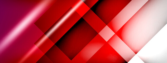 Aufkleber - Light and shadow squares and lines abstract background