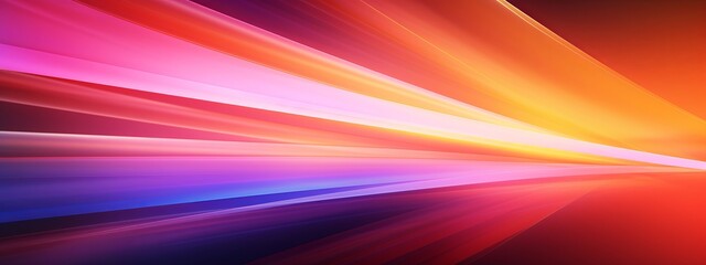 Wall Mural - Abstract speed glowing light bold colors background banner illustration - Speedy motion blur creating flashy pattern of straight lines for web banner and wallpaper design (Generative Ai)