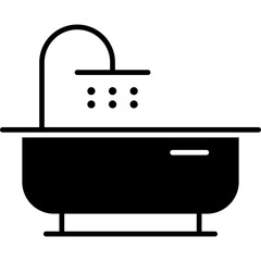 Wall Mural - Bathtub Icon