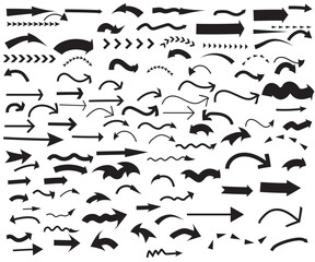 Wall Mural - arrows set. arrow icon collection. set different arrows or web design. arrow flat style isolated on 