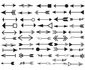 Wall Mural - arrows big black set icons. arrow icon. arrow vector collection. arrow. cursor. modern simple arrows
