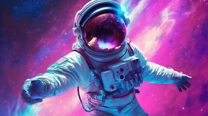 Wall Mural - Astronaut exploring deep space