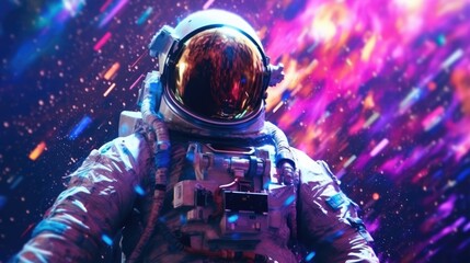 Wall Mural - astronaut exploring deep space