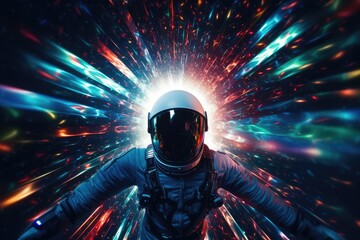 Wall Mural - astronaut exploring deep space