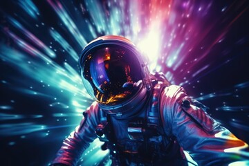 Wall Mural - astronaut exploring deep space