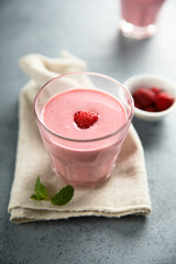 Poster - Healthy homemade raspberry smoothie