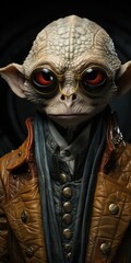 Wall Mural - portrait of an alien from another planet