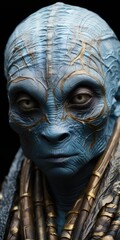 Wall Mural - portrait of an alien from another planet